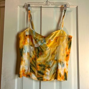 Pretty little thing zip up orange  corset